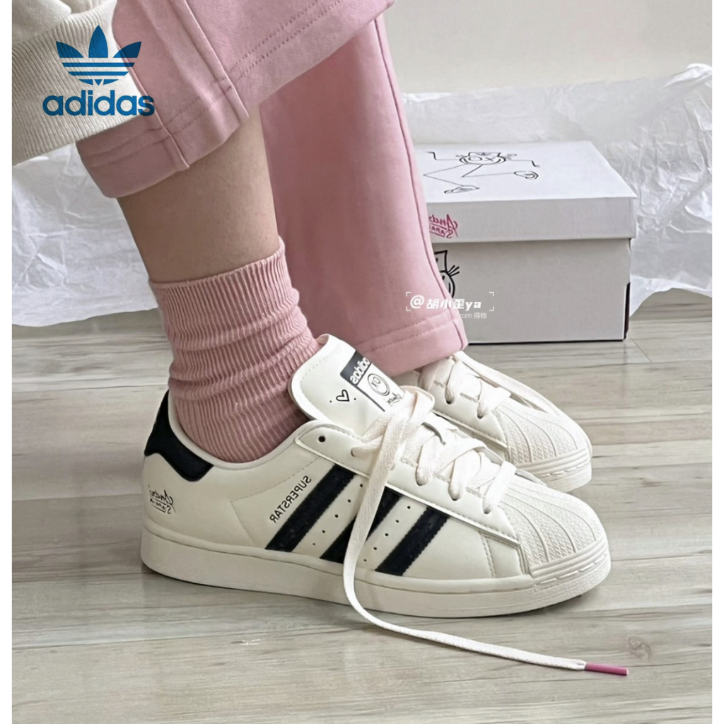 Adidas/ cỏ ba lá/SIÊU SAO/nam và nữ mẫu/đầu vỏ cổ điển/giày thể thao cổ thấp/giày thể thao GZ2203