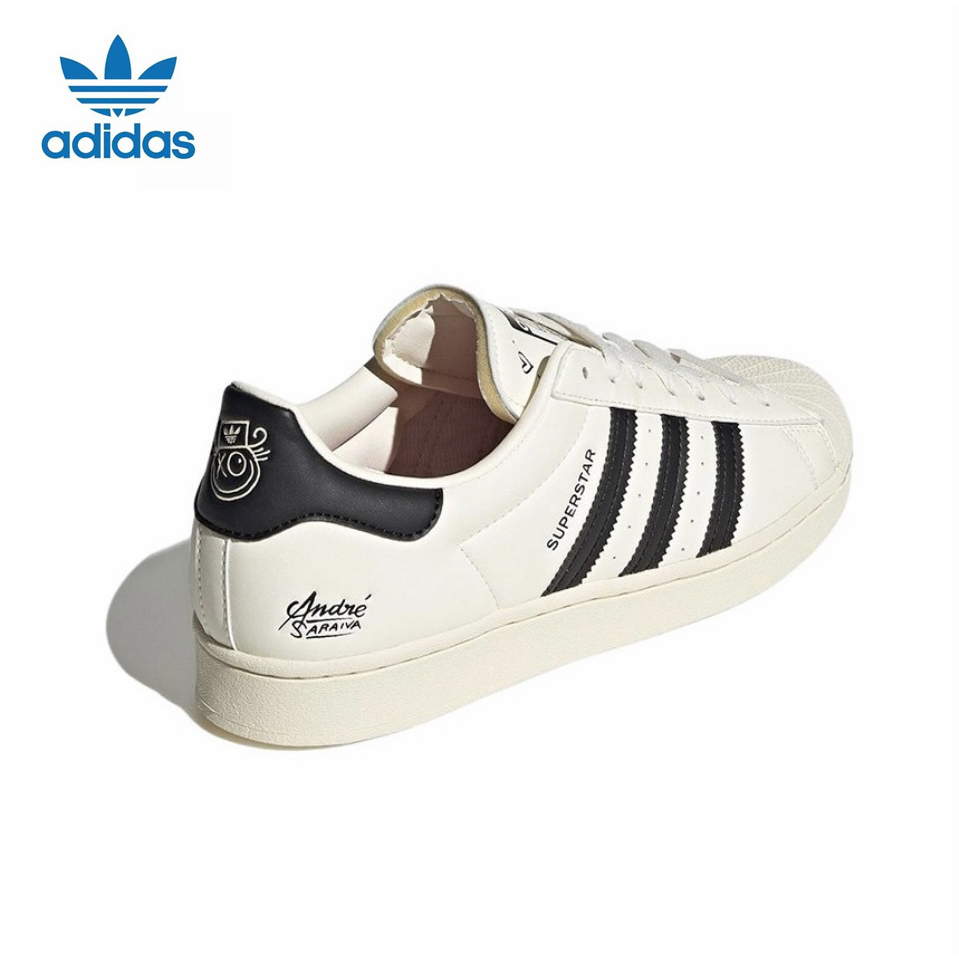Adidas/ cỏ ba lá/SIÊU SAO/nam và nữ mẫu/đầu vỏ cổ điển/giày thể thao cổ thấp/giày thể thao GZ2203