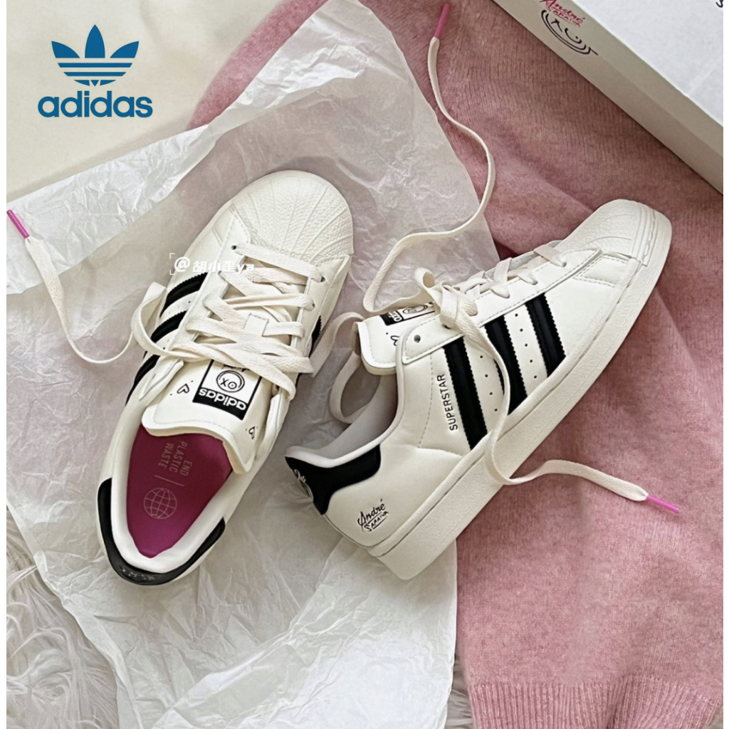Adidas/ cỏ ba lá/SIÊU SAO/nam và nữ mẫu/đầu vỏ cổ điển/giày thể thao cổ thấp/giày thể thao GZ2203