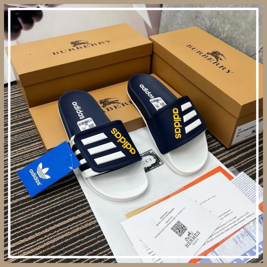 Dép nam quai ngang adidas cao cấp , dép lê nam quai ngang đẹp dáng thể thao chống nước full box - Manaroda Store