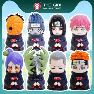 Mô hình Naruto Akatsuki Chibi 11 nhân vật Obito Itachi Yahito Zetsu Hidan Sasori Figure Anime Naruto 8cm - TGMH Anime