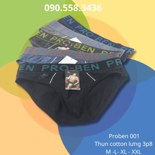 Quần lót nam tam giác coton cao cấp  ProBen - 001 quần sịp co giãn thông thoáng thoải mái