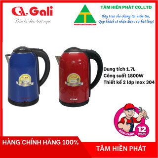 Ấm đun siêu tốc gali gl-0017c 1.7l - 1800w - hàng chính hãng - bh 12 tháng toàn quốc