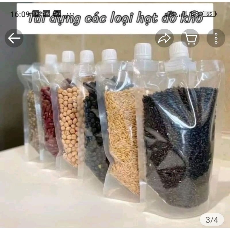 Sét 10 túi đựng đồ khô,các loại hạt an toàn tiện lợi