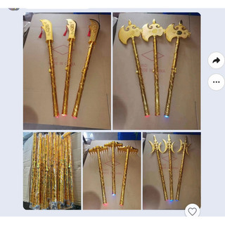 Bộ đồ chơi cây hóa trang_ Gậy tôn ngộ không, Đao quan vũ, Tích trượng, Thương,Rìu