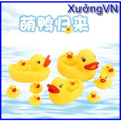 Đàn vịt Silicon Xả Stress  vui nhộn ( 1 gia đình vịt là 1 vịt mẹ  2 vịt con )
