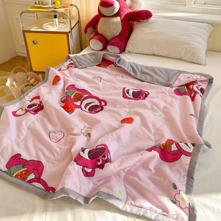 Mền cho bé vải cotton đũi mềm mịn thoáng mát, chăn hè thu cho bé đi học 1m1x1m5 họa tiết dễ thương