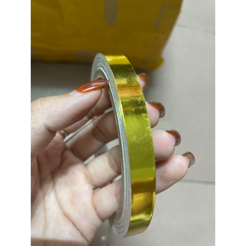 Cuộn decan vàng, bo viền, dán trang trí, làm viền pháo giấy | Phụ kiện trang trí