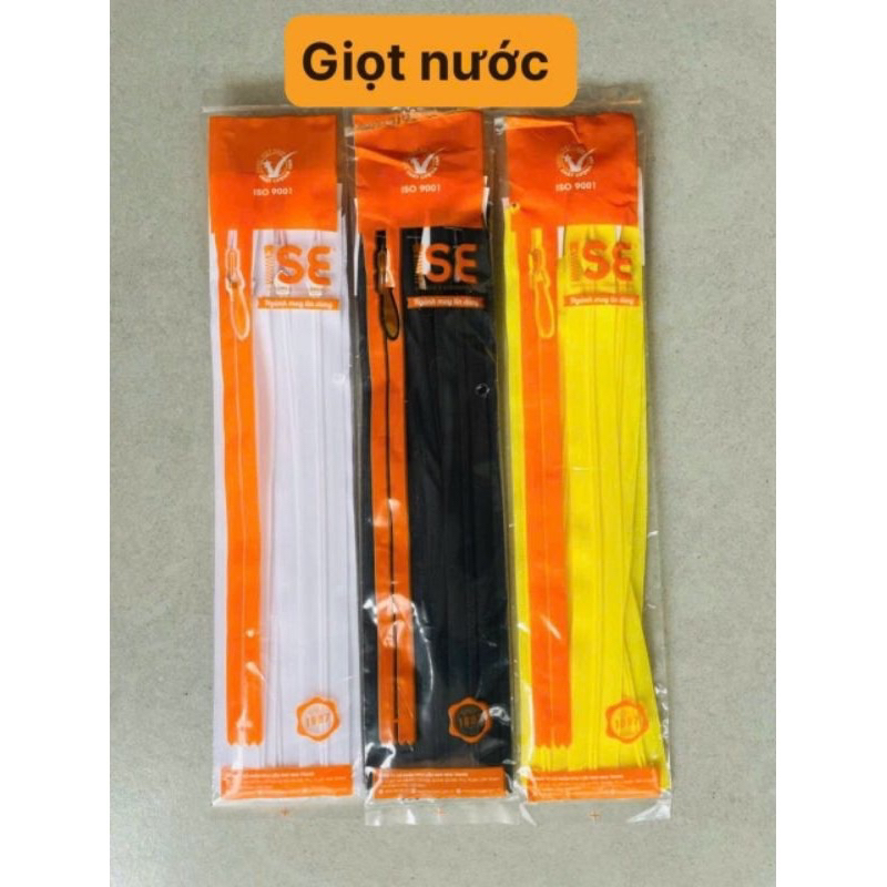 Dây kéo ISE 50CM 6 sợi trắng 6 sợi đen
