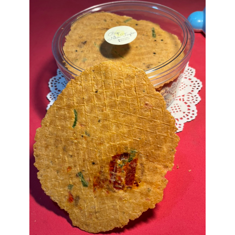 Bánh kẹp tôm cay