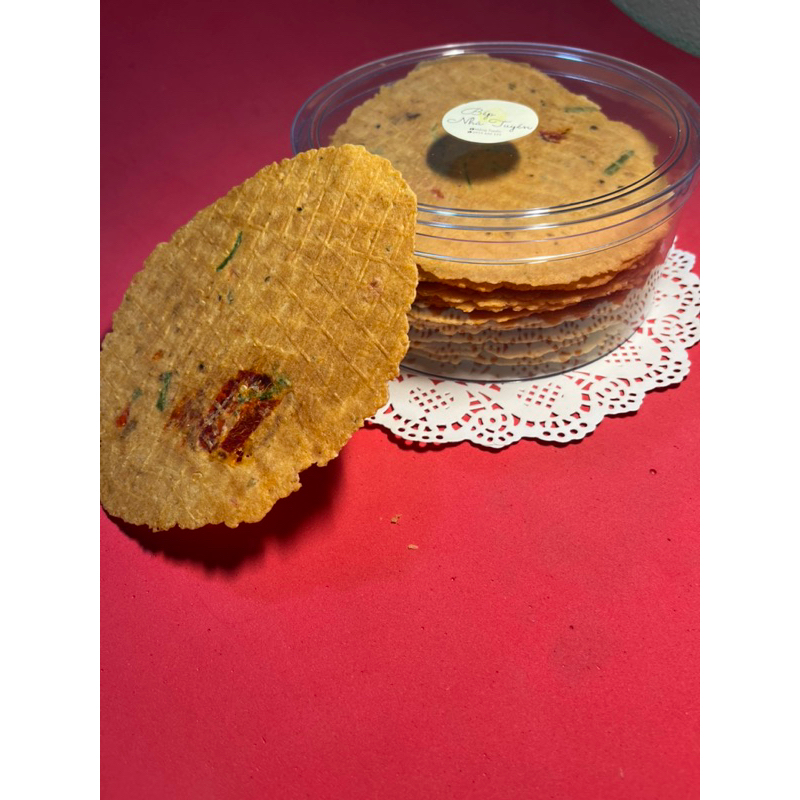 Bánh kẹp tôm cay