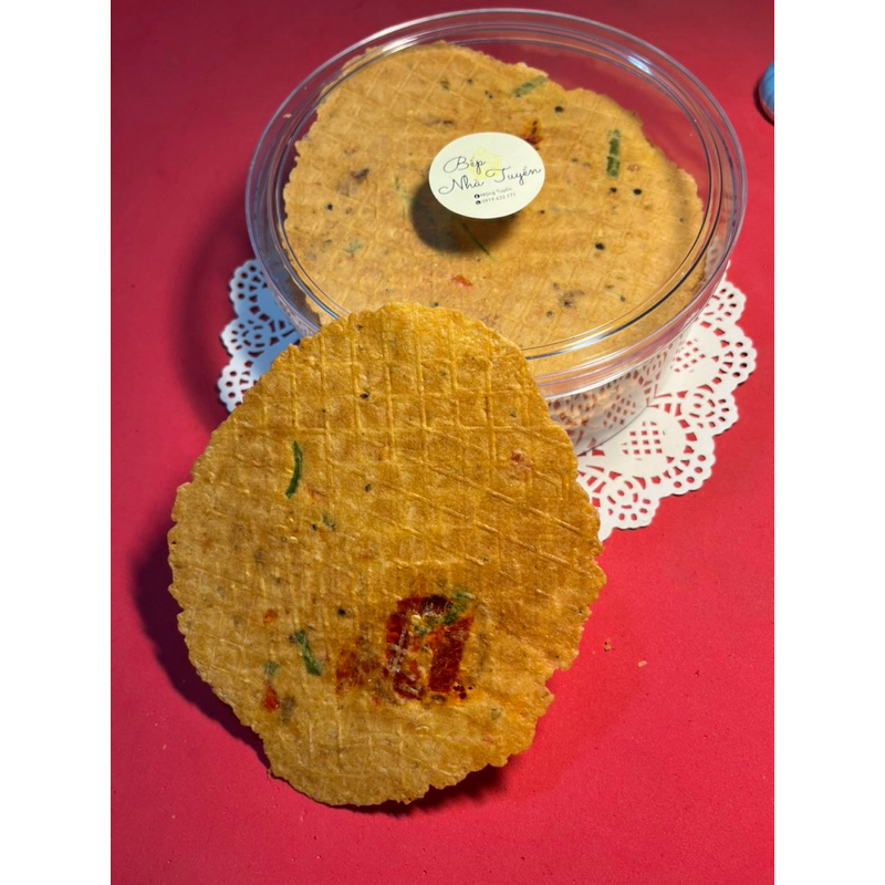 Bánh kẹp tôm cay