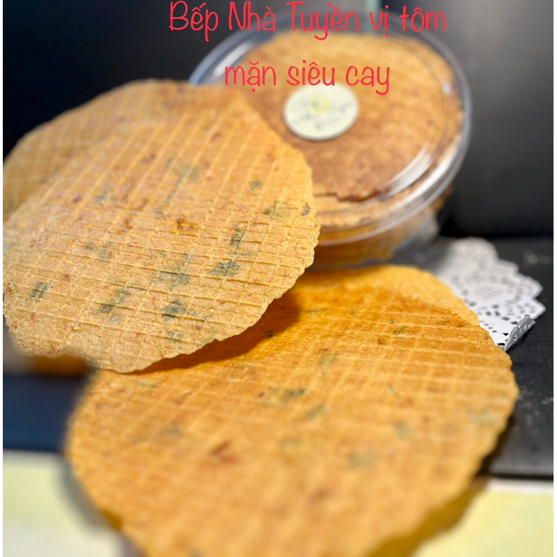 Bánh kẹp tôm cay