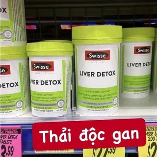 Viên thải độc gan Swisse Liver Detox Úc 200v