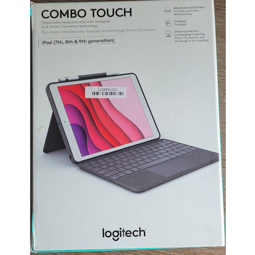 Bao da kèm bàn phím iPad 7,8,9 Logitech Combo Touch Có di chuột, bàn phím kích thước đầy đủ  - Chính  hãng  & mới  100%