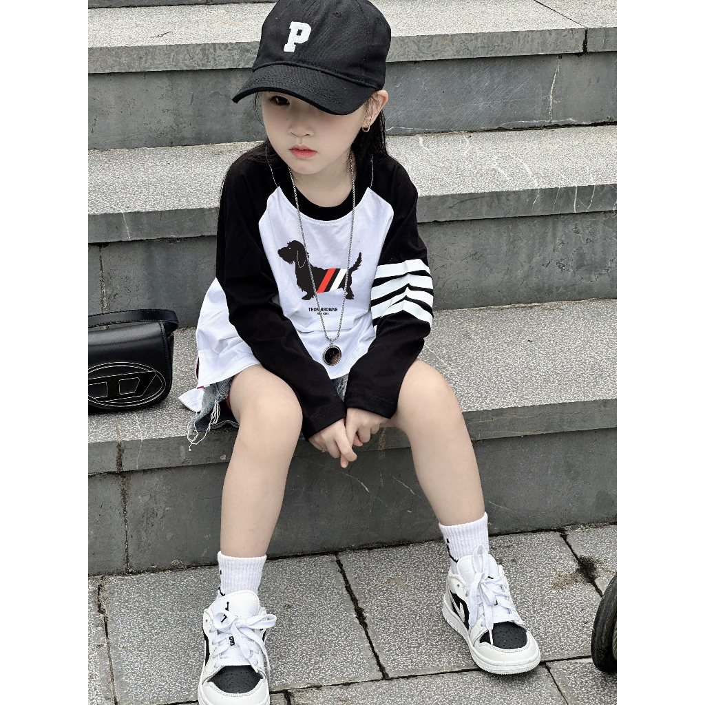 Áo thun dài tay cho bé ,áo trẻ em unisex , Huny_kid
