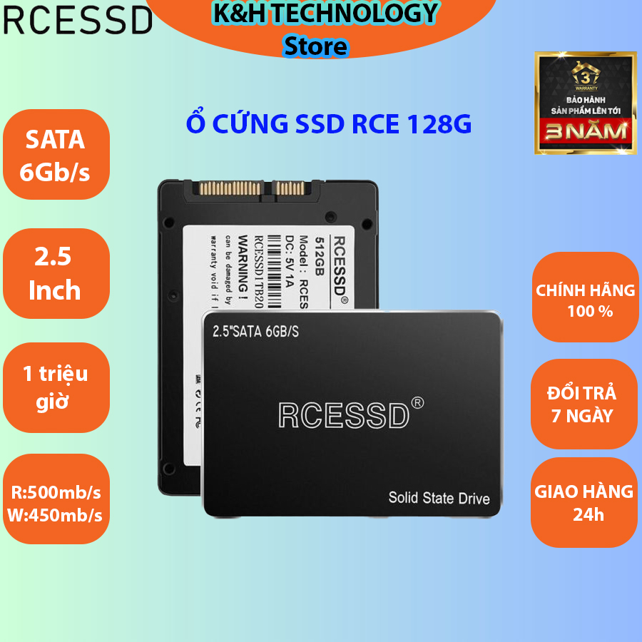 Ổ cứng SSD RCE 128GB siêu tốc độ cài sẵn win 10 - bảo hành 3 năm chính hãng | BigBuy360 - bigbuy360.vn