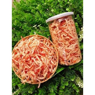 Mực khô xé sợi hấp nước dừa