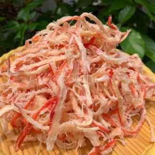 Mực khô xé sợi hấp nước dừa