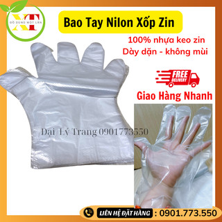 Bao Tay Nilon Xốp Zin loại 1 hàng đẹp , dày (100gam/túi)