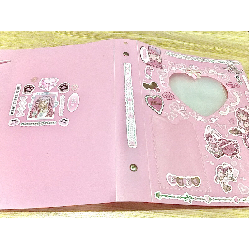 Binder Màu Hồng Decor Kèm 20 Sheet+1 Cặp Index