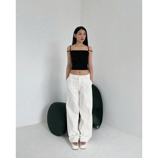 Quần jeans ống rộng - Wide Pinktuck Pants