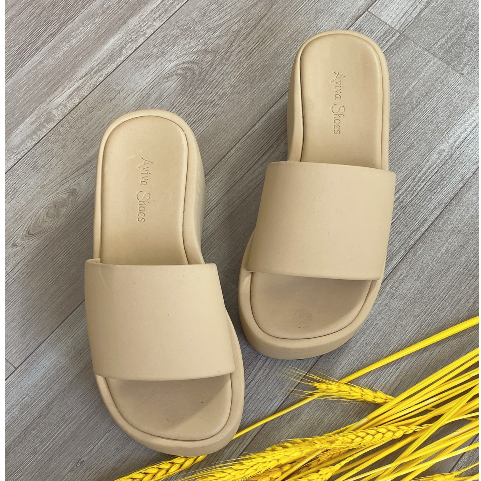 DÉP  NỮ CAO CẤP 7CM QUAI NGANG ĐẾ XUỒNG bản mút da xịn đẹp bền nhẹ êm chân giá rẻ