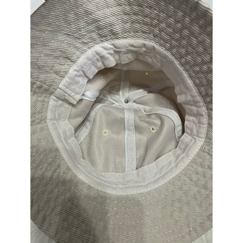 Pass nón bucket vải nhung màu trắng ngà