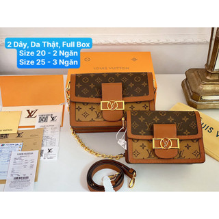 Túi lv dauphine mm mini dauphine da thật size 20 25 nhiều ngăn full box super vip