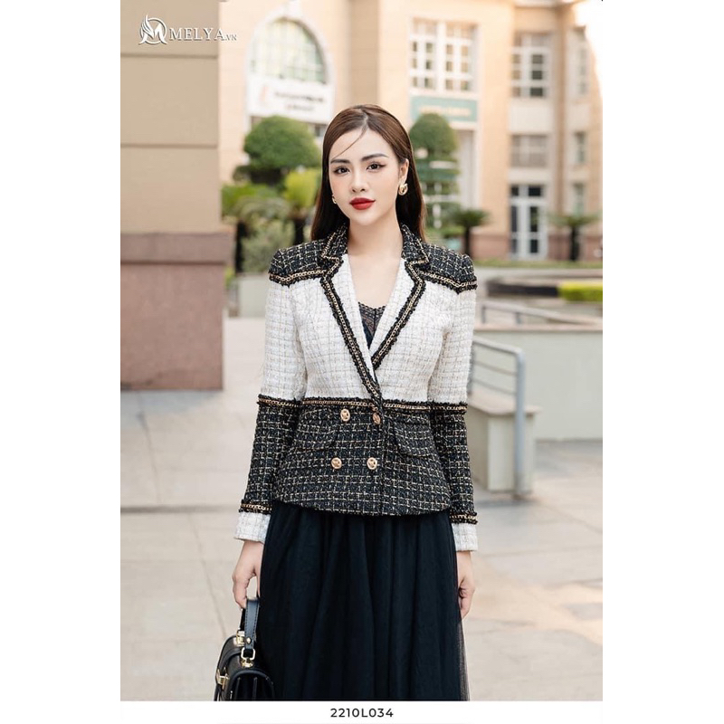 Vải dạ tweed sợi đen trắng