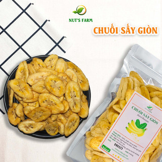 Chuối sấy giòn Nut Farm 500g, không đường, giòn ngọt không chát