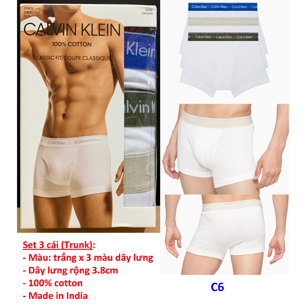 Chính hãng Mỹ - S Quần lót nam CK Calvin Klein Trunk / boxer