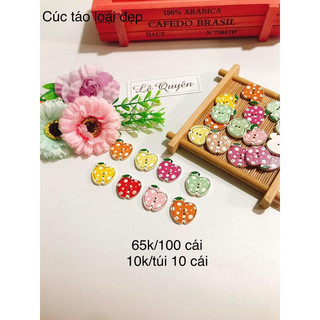Cúc gỗ trang trí nhiều mẫu [túi 10 cái]