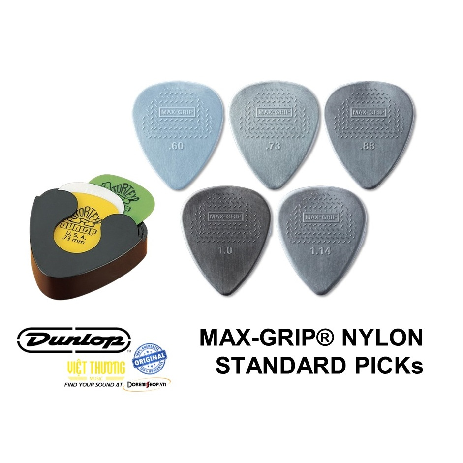 Phím gảy guitar pick Jim DunLop MAX GRIP STANDARD