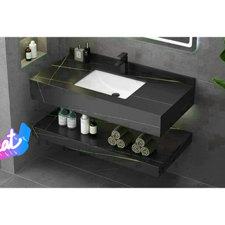Combo bàn đá 2 tầng lavabo âm kích thước 80cmx50cm