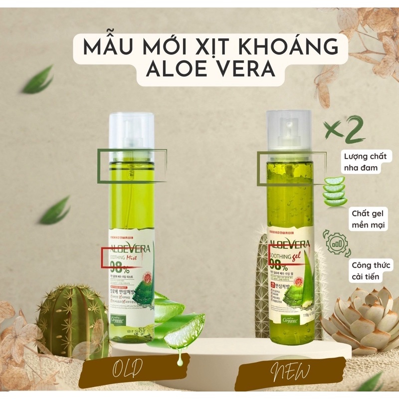 Xịt Khoáng Lô Hội Arum Town Aloe Vera Soothing Mist 98% 150ml ( mới về ) | BigBuy360 - bigbuy360.vn