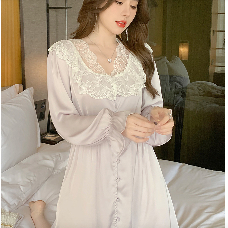 (VIDEO SHOP QUAY) Đầm ngủ thiết kế tiểu thư sang trọng trang nhã (hàng loạ1) mã23650