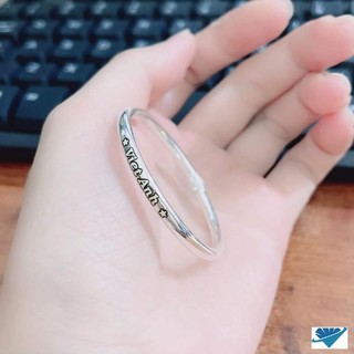 Vòng bạc nguyên chất khắc tên cho bé