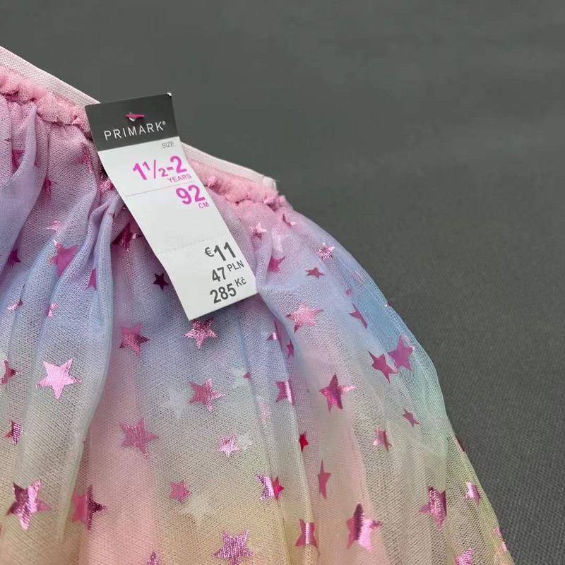 Chân váy ren hình sao lấp lánh Pri.mark xịn sz 18/24m-7/8y rất mềm mịn ĐẸP