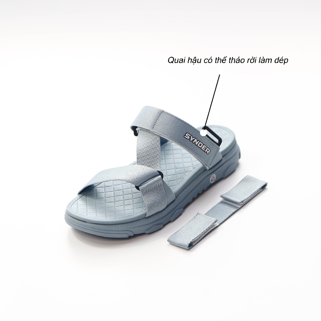 Dép Sandal Nữ Nam SYNDER màu xanh Mint Đế Cao Đi Học 2023