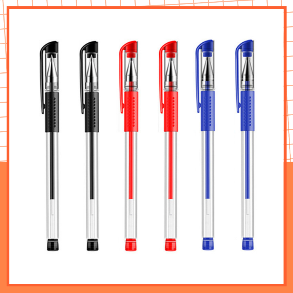 Bút Gel Basic MEKI, Bút Bi Nước Mực Gel Đen Xanh Đỏ Khô Nhanh Ngòi 0.5mm, Văn Phòng Phẩm Đồ Dùng Học Tập Giá Rẻ
