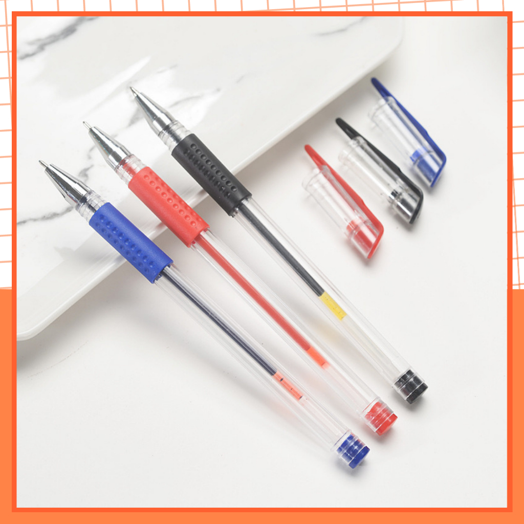 Bút Gel Basic MEKI, Bút Bi Nước Mực Gel Đen Xanh Đỏ Khô Nhanh Ngòi 0.5mm, Văn Phòng Phẩm Đồ Dùng Học Tập Giá Rẻ
