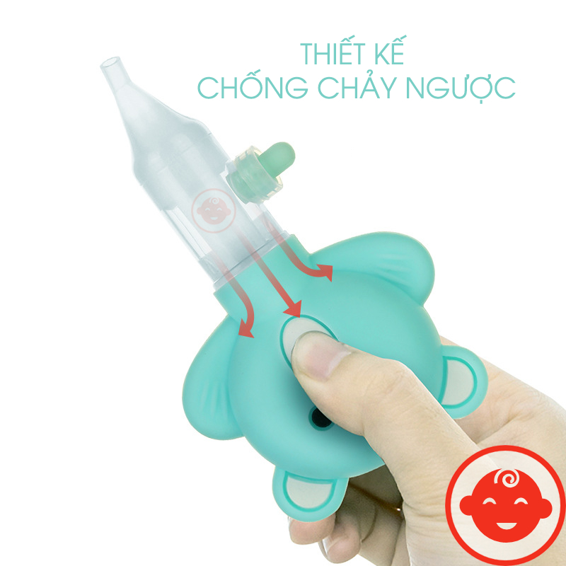 Hút mũi GẤU kèm nhíp gắp rỉ mũi có hộp đựng cho bé