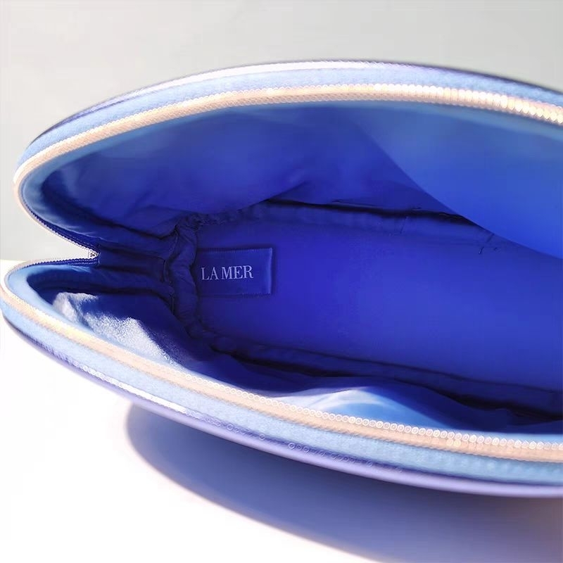 Túi Mỹ Phẩm Lá Mơ Nền Xanh Navy