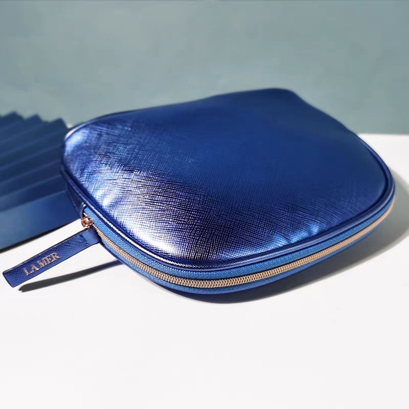 Túi Mỹ Phẩm Lá Mơ Nền Xanh Navy