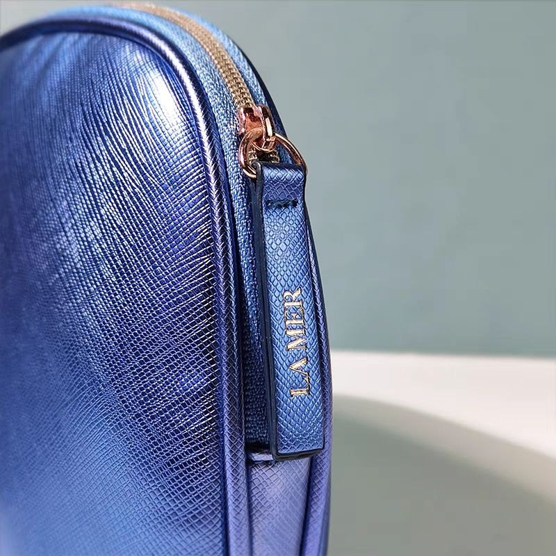 Túi Mỹ Phẩm Lá Mơ Nền Xanh Navy