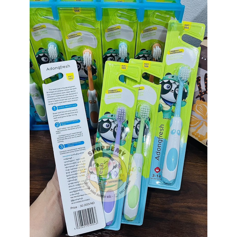 MSP 005 - Bàn chải đánh răng Adonguni trẻ em siêu mềm mượt