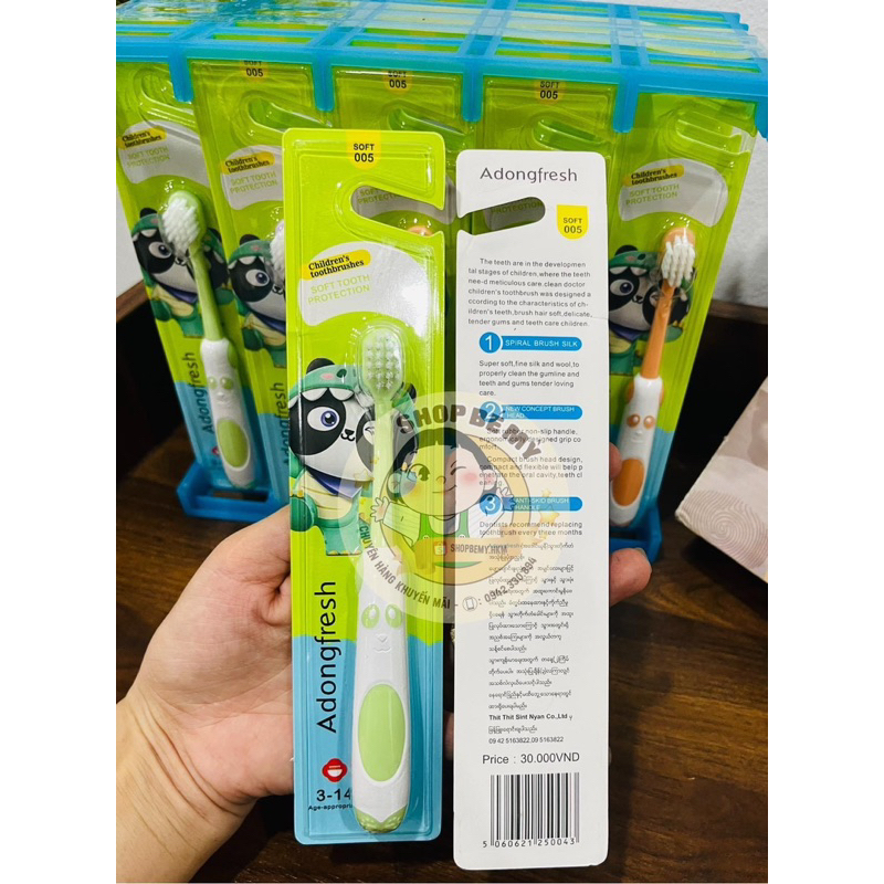 MSP 005 - Bàn chải đánh răng Adonguni trẻ em siêu mềm mượt