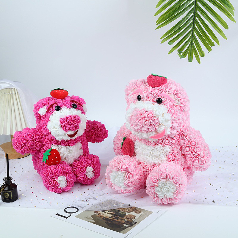 PHÔI GẤU DÂU SIZE 23CM