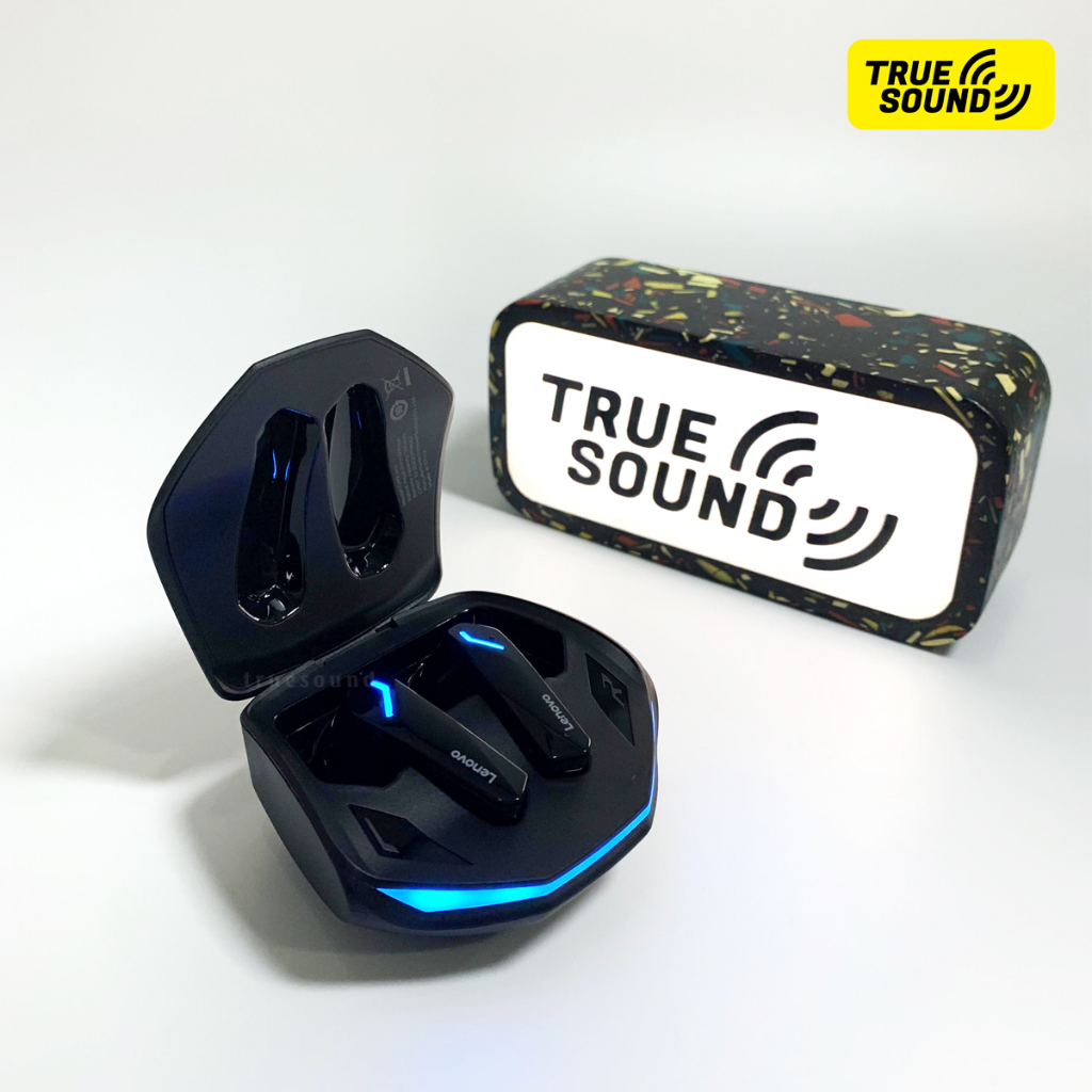 Tai nghe Bluetooth LENOVO TWS GM2 PRO 5.3V. Thiết kế gaming bắt mắt, độ trễ cực thấp. Chuẩn chống nước IPX5.